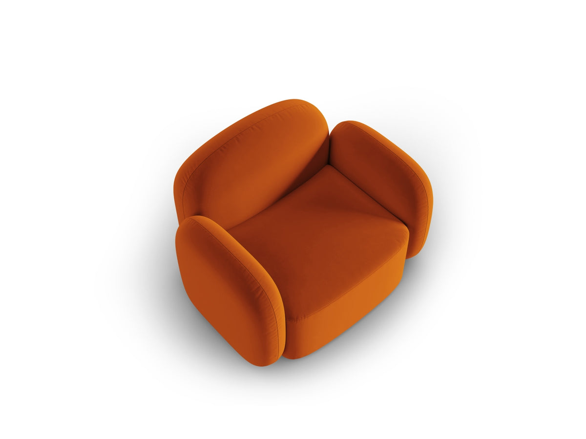 Blair Velour Armchair 1 Sitzer in Terracotta-Casino präsentiert im Onlineshop von KAQTU Design AG. Sessel ist von Micadoni