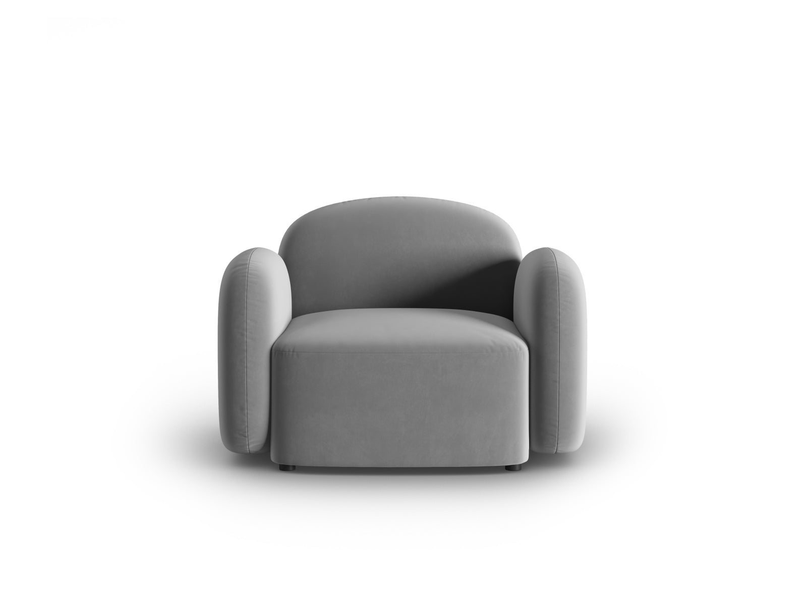 Blair Velour Armchair 1 Sitzer in Light Grey präsentiert im Onlineshop von KAQTU Design AG. Sessel ist von Micadoni
