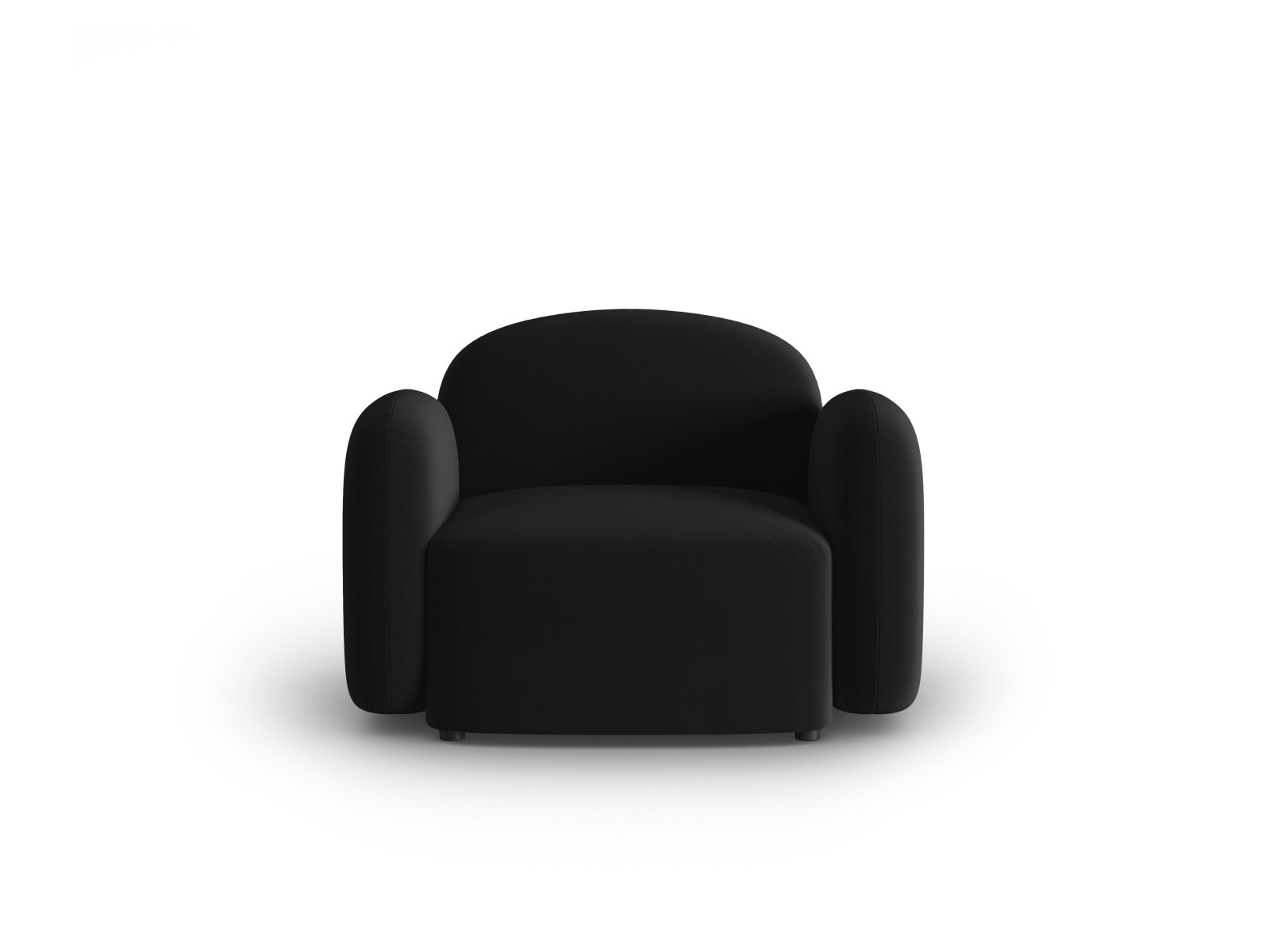 Blair Velour Armchair 1 Sitzer in Black präsentiert im Onlineshop von KAQTU Design AG. Sessel ist von Micadoni