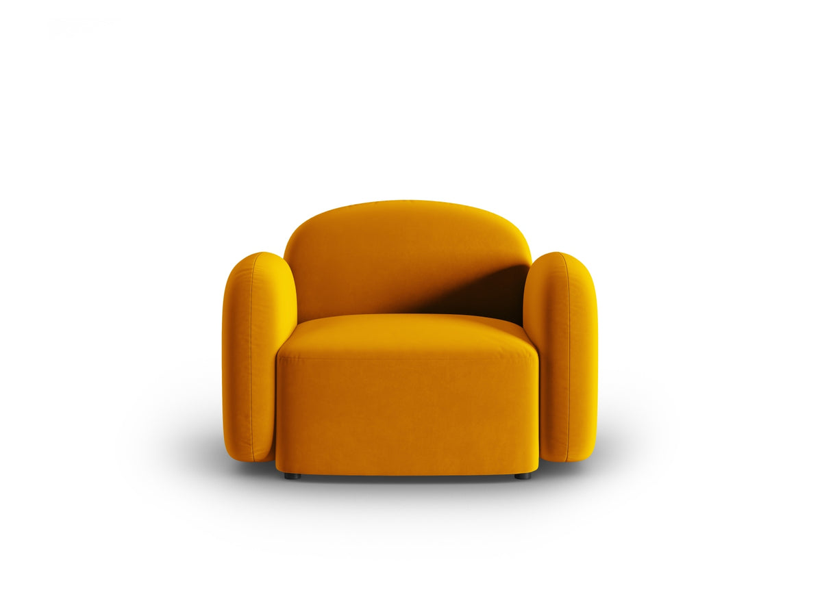 Blair Velour Armchair 1 Sitzer in Yellow-Casino präsentiert im Onlineshop von KAQTU Design AG. Sessel ist von Micadoni
