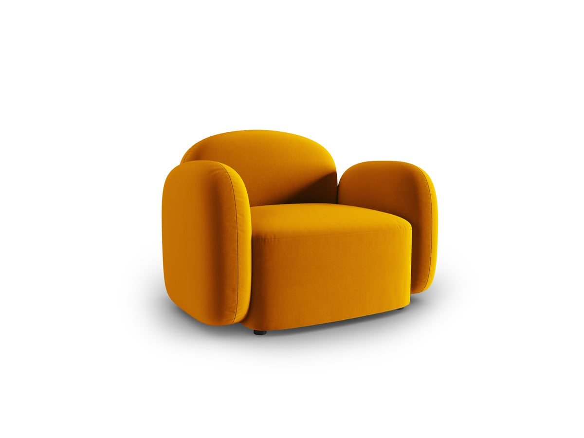 Blair Velour Armchair 1 Sitzer in Yellow-Casino präsentiert im Onlineshop von KAQTU Design AG. Sessel ist von Micadoni