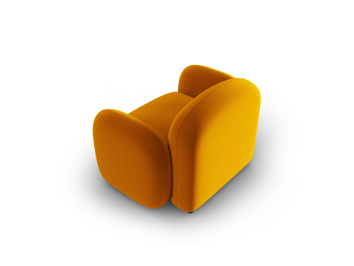 Blair Velour Armchair 1 Sitzer in Yellow-Casino präsentiert im Onlineshop von KAQTU Design AG. Sessel ist von Micadoni