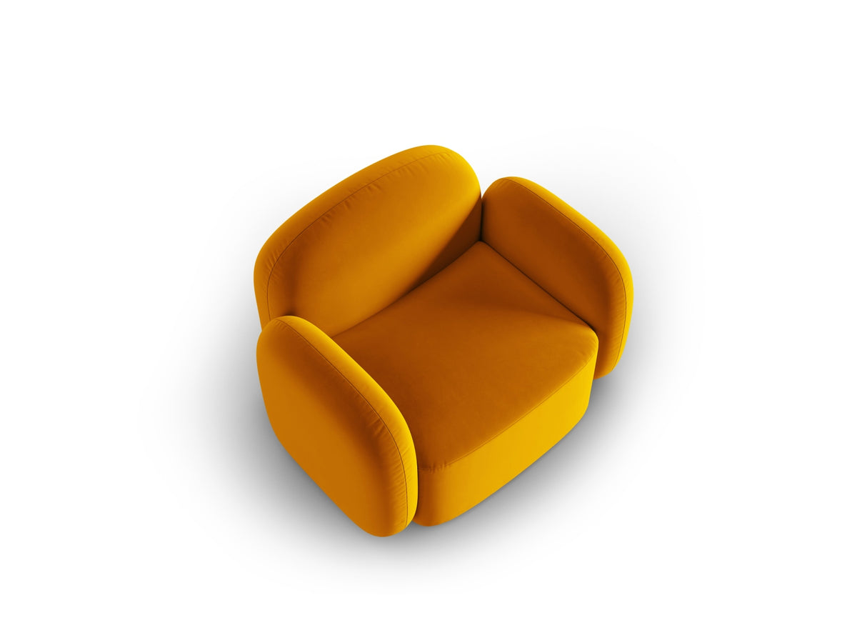 Blair Velour Armchair 1 Sitzer in Yellow-Casino präsentiert im Onlineshop von KAQTU Design AG. Sessel ist von Micadoni