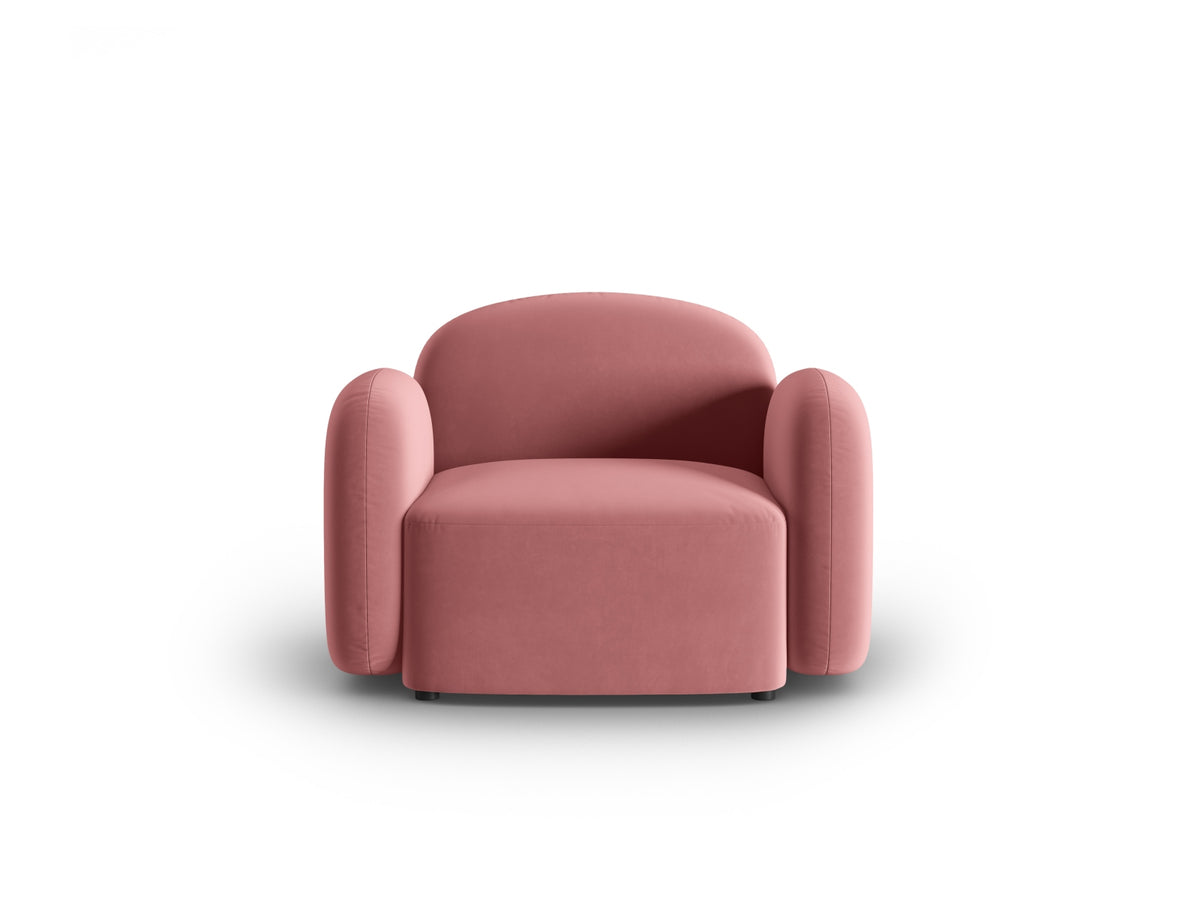 Blair Velour Armchair 1 Sitzer in Flamingo-Casino präsentiert im Onlineshop von KAQTU Design AG. Sessel ist von Micadoni