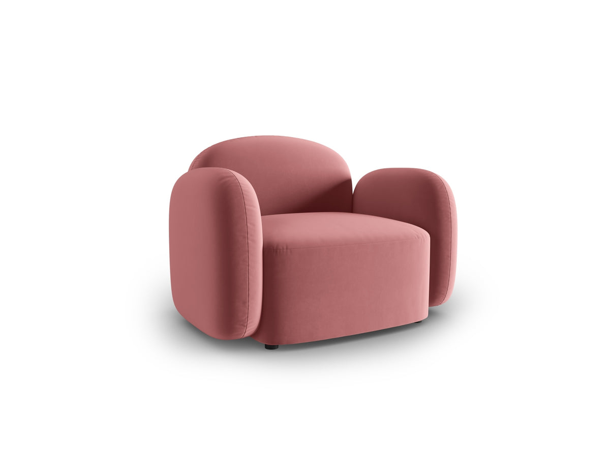 Blair Velour Armchair 1 Sitzer in Flamingo-Casino präsentiert im Onlineshop von KAQTU Design AG. Sessel ist von Micadoni