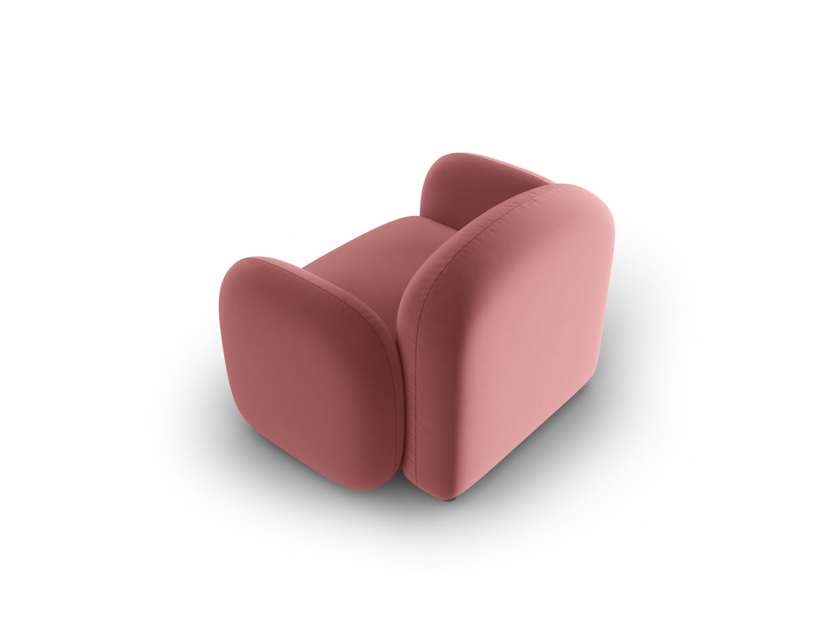 Blair Velour Armchair 1 Sitzer in Flamingo-Casino präsentiert im Onlineshop von KAQTU Design AG. Sessel ist von Micadoni