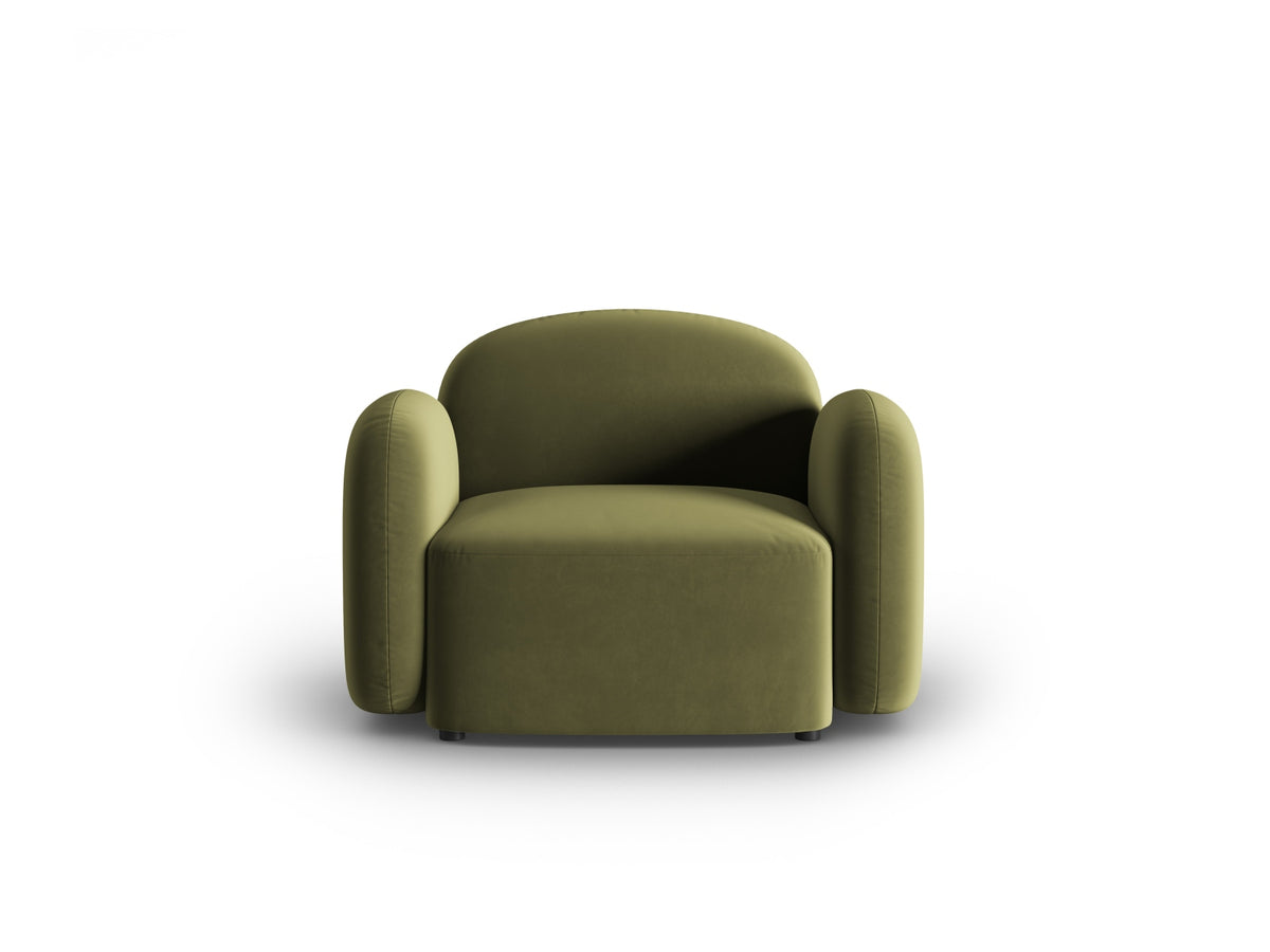 Blair Velour Armchair 1 Sitzer in Light Green-Casino präsentiert im Onlineshop von KAQTU Design AG. Sessel ist von Micadoni