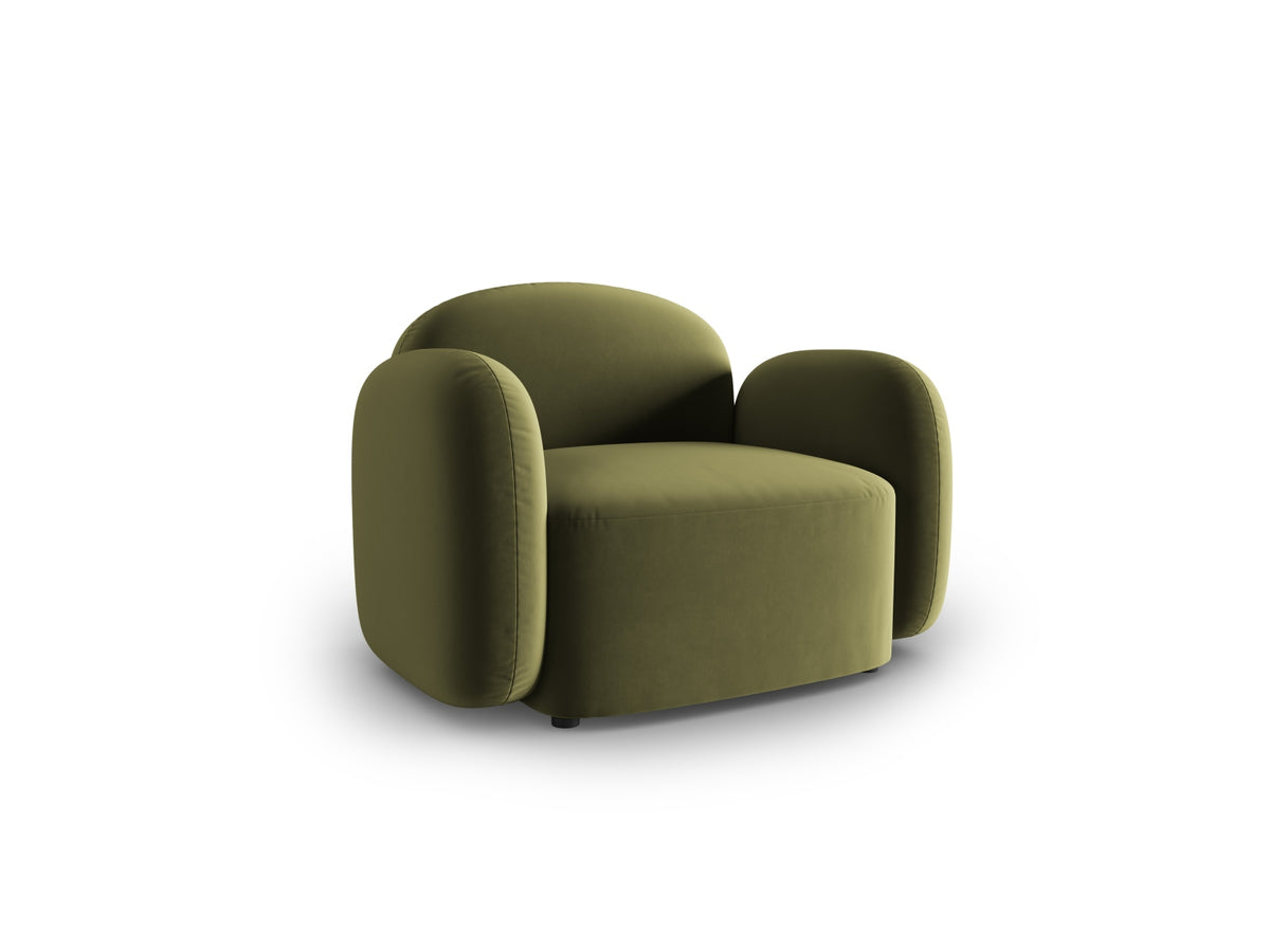 Blair Velour Armchair 1 Sitzer in Light Green-Casino präsentiert im Onlineshop von KAQTU Design AG. Sessel ist von Micadoni