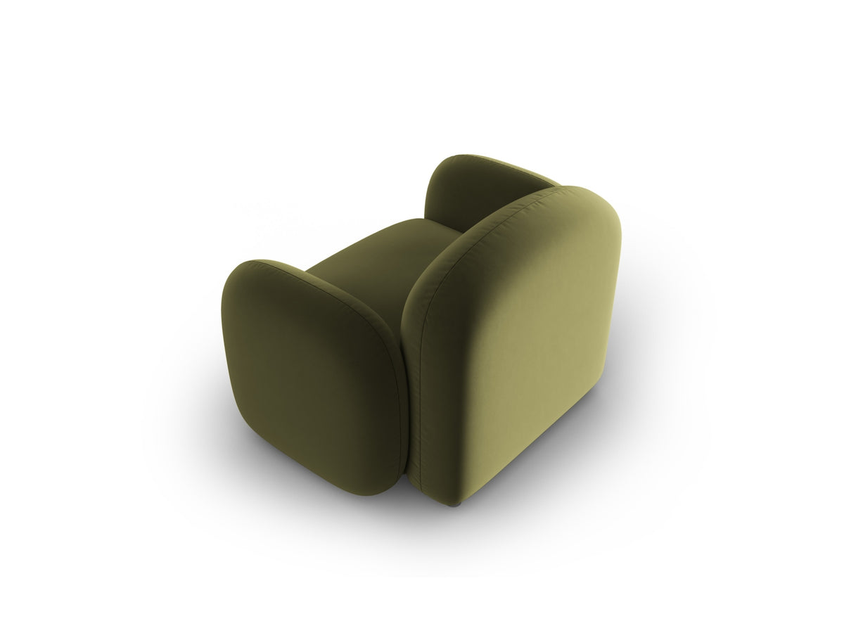Blair Velour Armchair 1 Sitzer in Light Green-Casino präsentiert im Onlineshop von KAQTU Design AG. Sessel ist von Micadoni