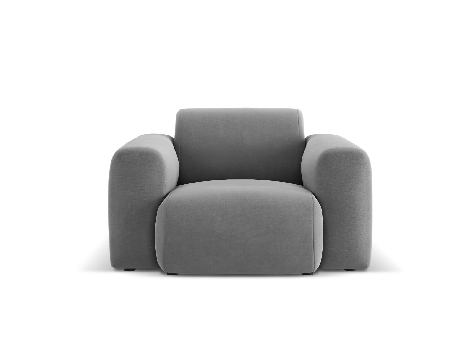 Molino Velour Armchair 1 Sitzer in Light Grey-Casino präsentiert im Onlineshop von KAQTU Design AG. Sessel ist von Micadoni