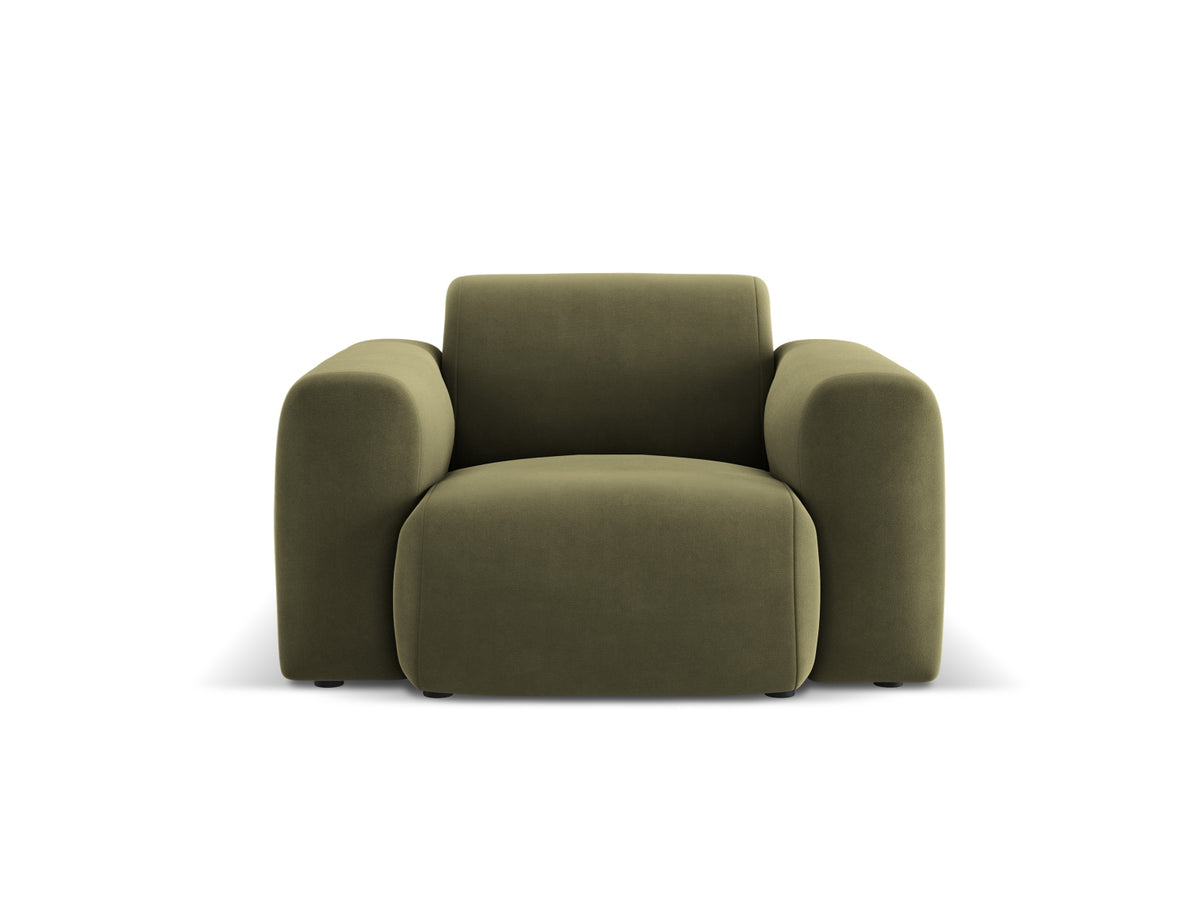 Molino Velour Armchair 1 Sitzer in Light Green-Casino präsentiert im Onlineshop von KAQTU Design AG. Sessel ist von Micadoni