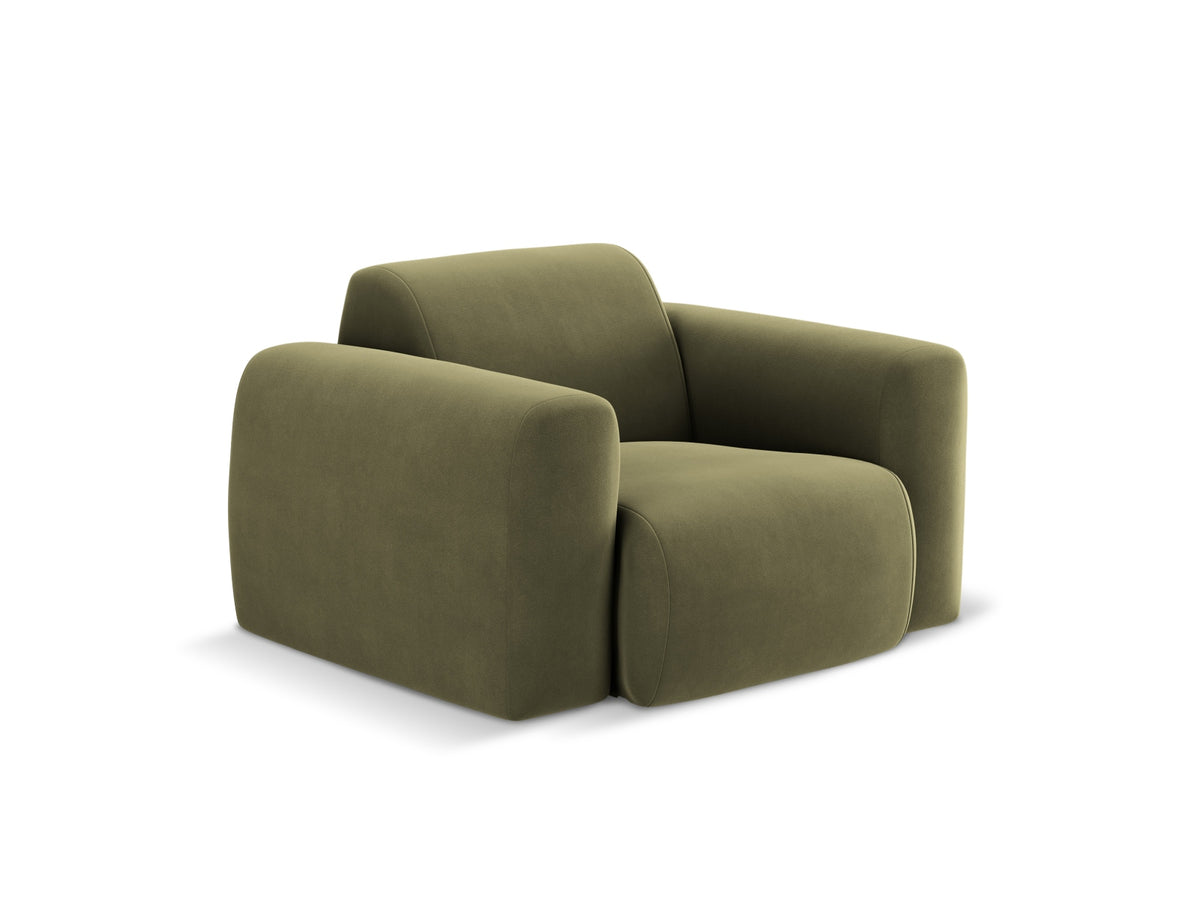 Molino Velour Armchair 1 Sitzer in Light Green-Casino präsentiert im Onlineshop von KAQTU Design AG. Sessel ist von Micadoni