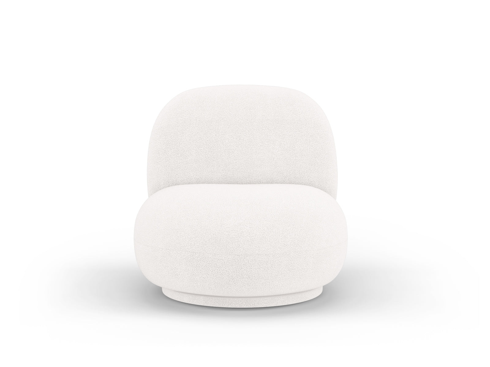 Chuck Swivel Boucle Armchair 1 Sitzer in Ivory präsentiert im Onlineshop von KAQTU Design AG. Sessel ist von Micadoni