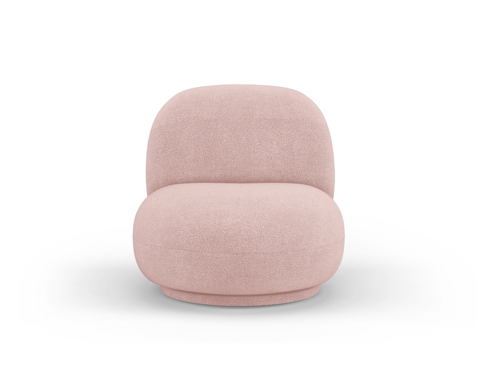 Chuck Swivel Boucle Armchair 1 Sitzer in Powder Pink-Now or Never präsentiert im Onlineshop von KAQTU Design AG. Drehsessel ist von Micadoni