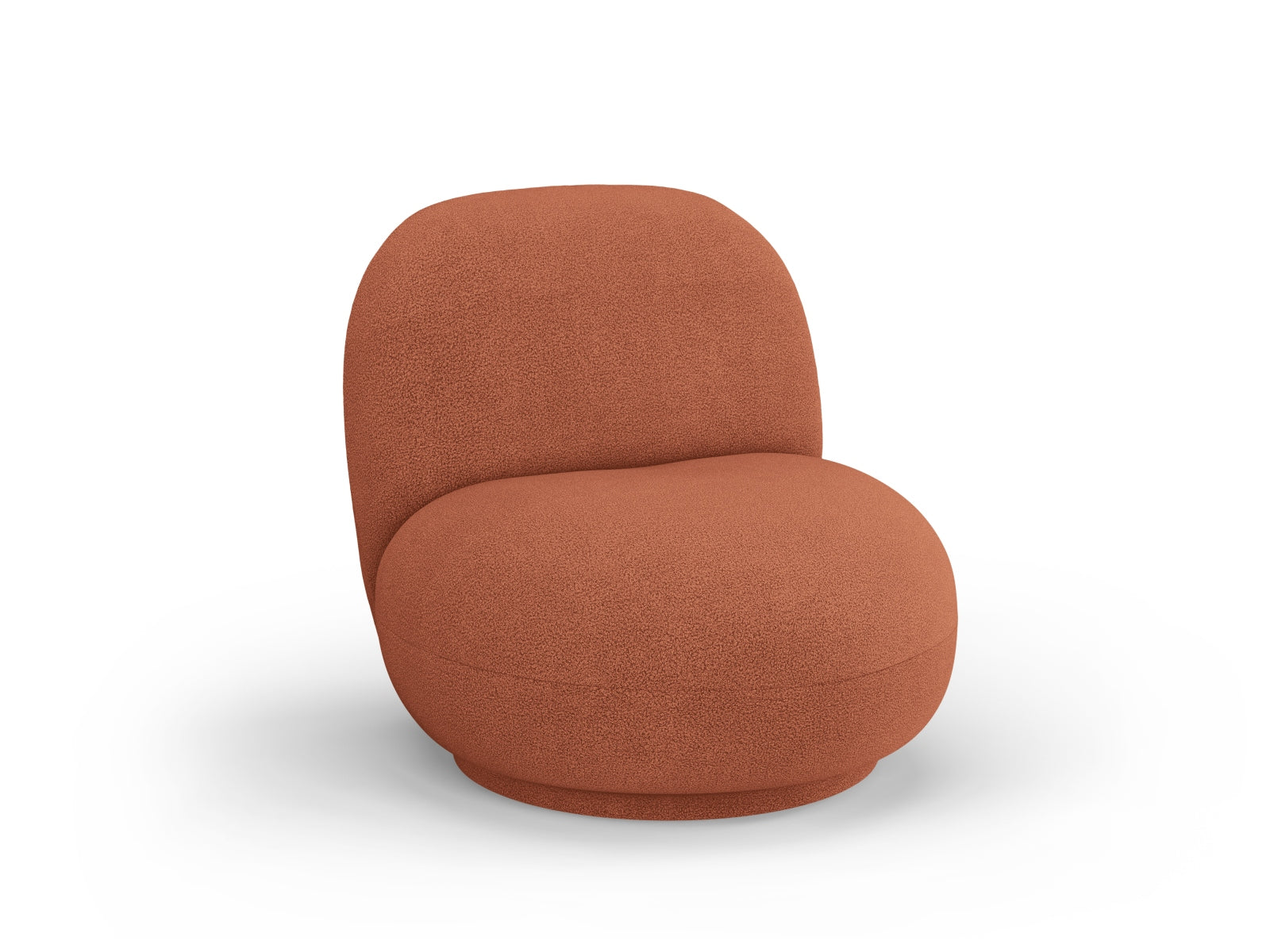 Erleben Sie den Chuck Swivel Boucle Armchair 1 Sitzer von Micadoni – eleganter Drehstuhl aus luxuriösem Boucle, ideal für zeitgemässe Wohnräume.
