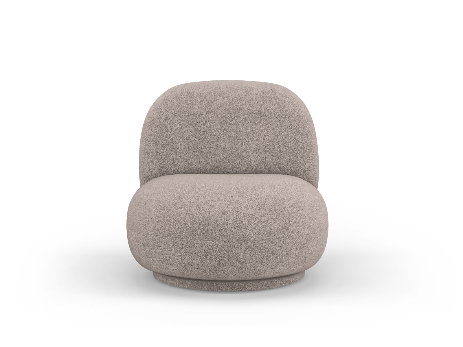Chuck Swivel Boucle Armchair 1 Sitzer in Light Brown präsentiert im Onlineshop von KAQTU Design AG. Sessel ist von Micadoni