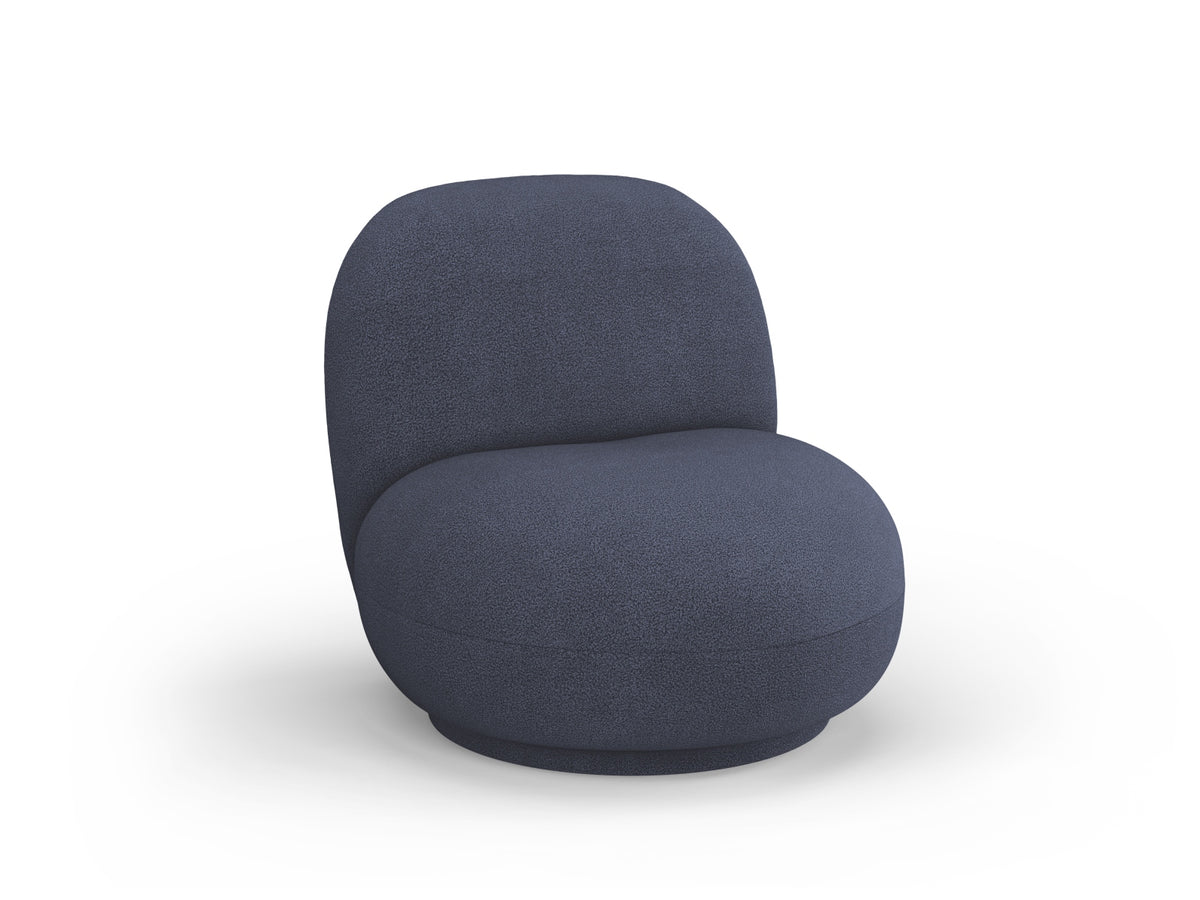 Chuck Swivel Boucle Armchair 1 Sitzer in Dark Blue-Now or Never präsentiert im Onlineshop von KAQTU Design AG. Drehsessel ist von Micadoni
