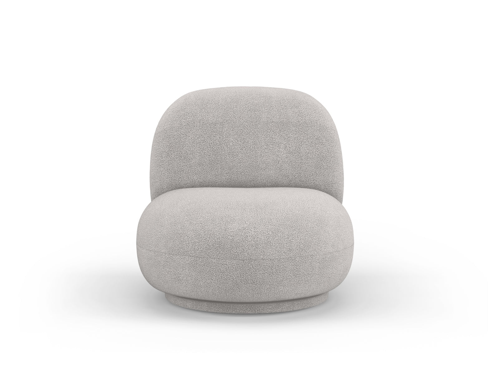 Chuck Swivel Boucle Armchair 1 Sitzer in Light Grey präsentiert im Onlineshop von KAQTU Design AG. Sessel ist von Micadoni