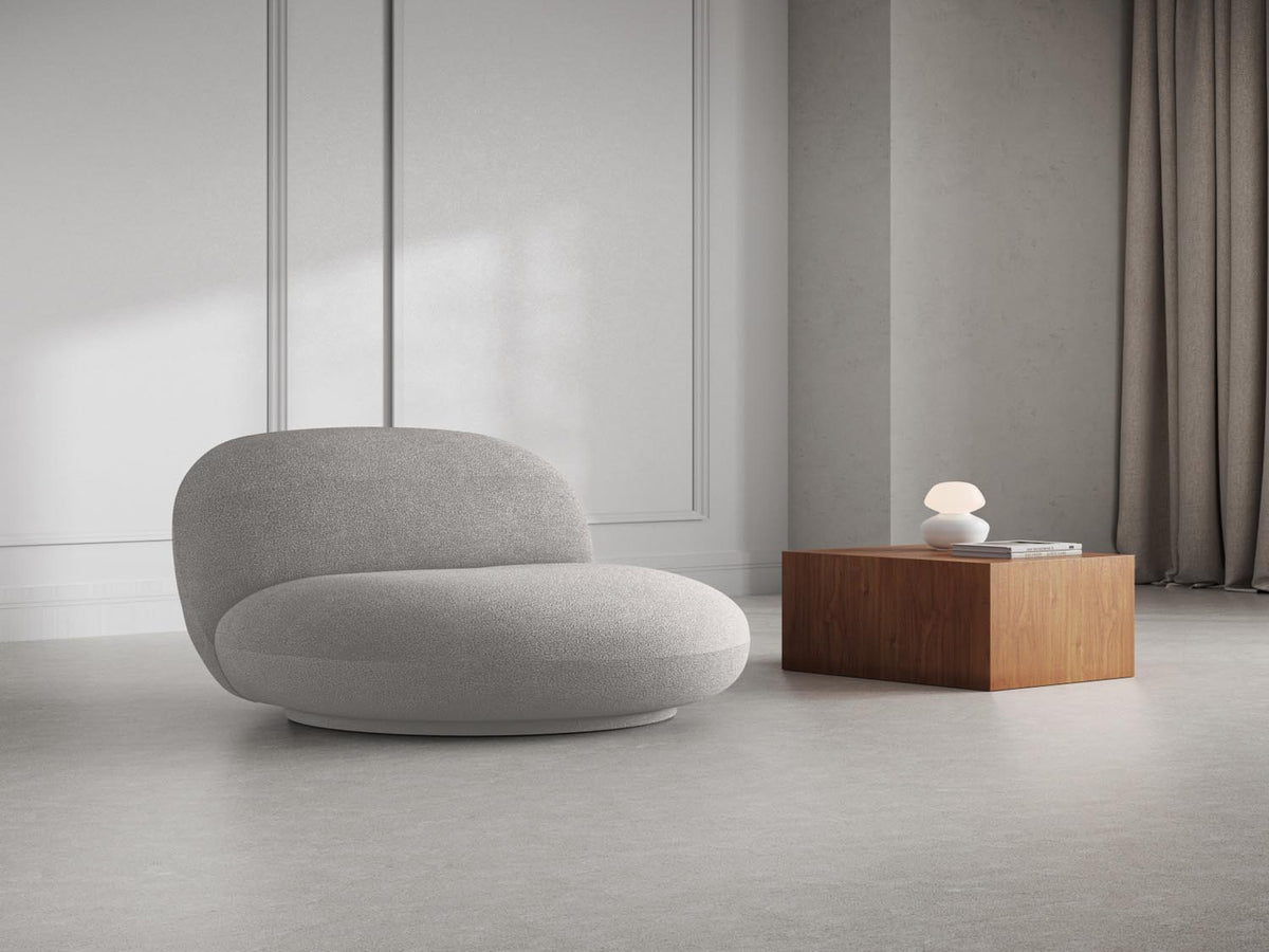 Chuck Swivel Boucle Armchair 1 Sitzer in Light Grey-Now or Never präsentiert im Onlineshop von KAQTU Design AG. Drehsessel ist von Micadoni