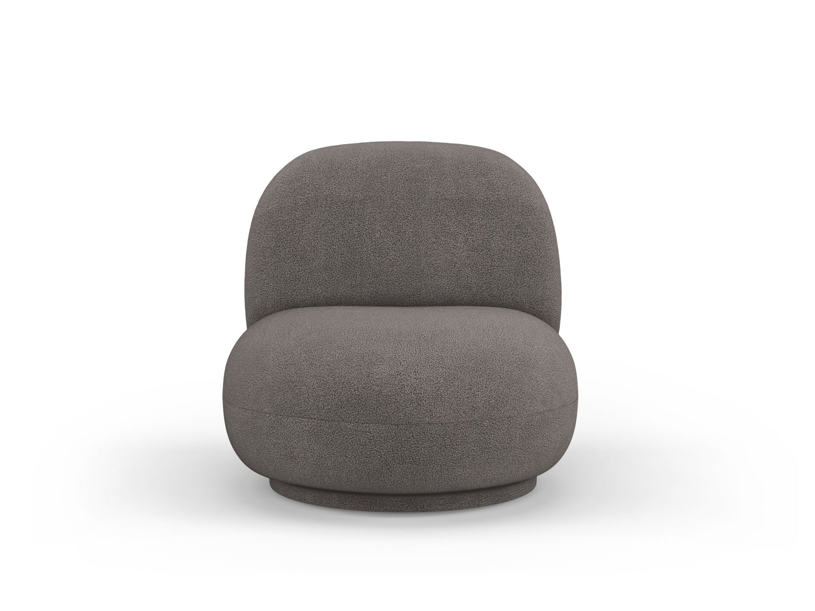 Chuck Swivel Boucle Armchair 1 Sitzer in Grey-Now or Never präsentiert im Onlineshop von KAQTU Design AG. Drehsessel ist von Micadoni