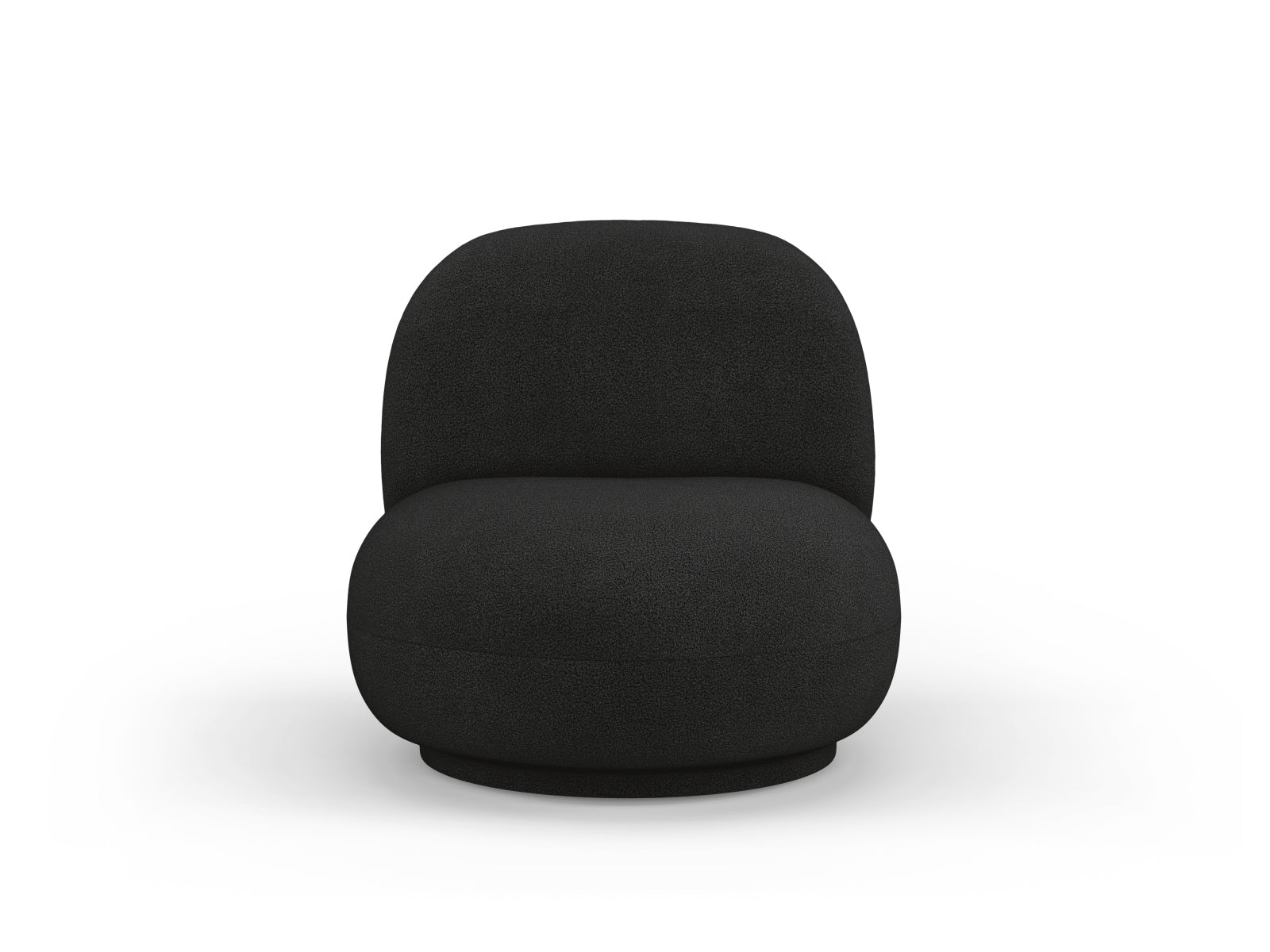 Chuck Swivel Boucle Armchair 1 Sitzer in Black-Now or Never präsentiert im Onlineshop von KAQTU Design AG. Drehsessel ist von Micadoni