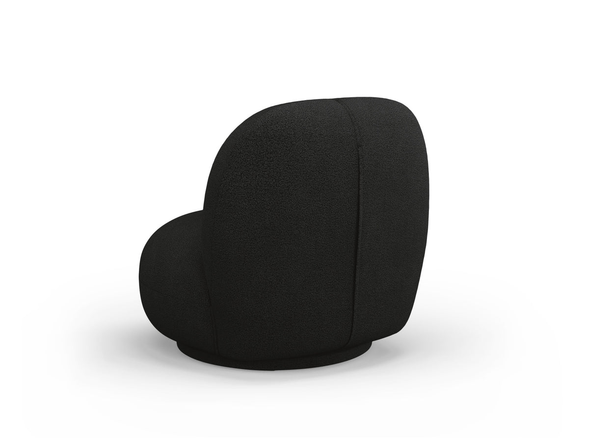 Chuck Swivel Boucle Armchair 1 Sitzer in Black-Now or Never präsentiert im Onlineshop von KAQTU Design AG. Drehsessel ist von Micadoni