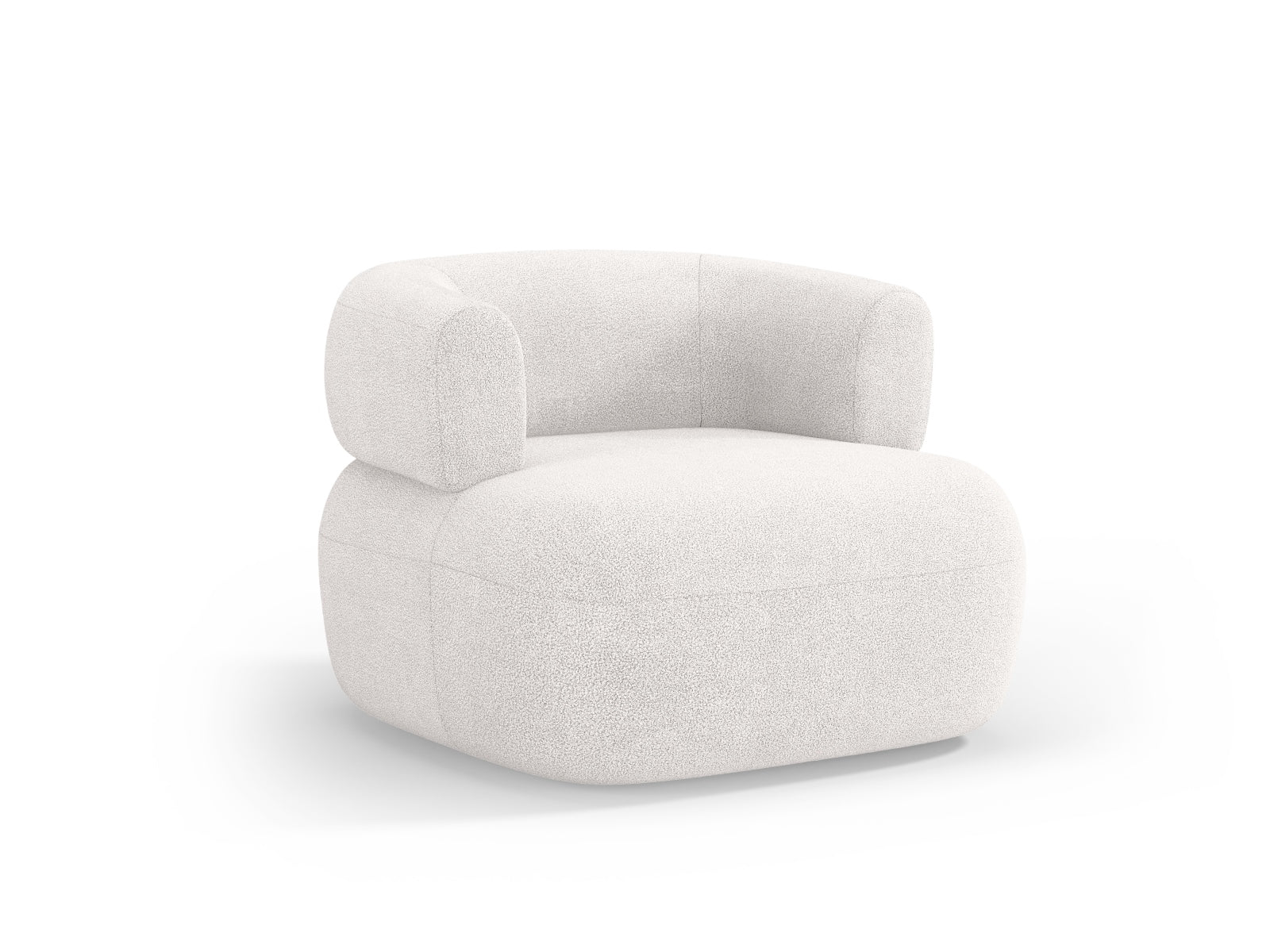 Moderner Jenny Sessel in sanftem Ivory von Micadoni, perfekt für gemütliche Ecken. Stilvolles Design und komfortable Sitzfläche für entspannte Stunden.