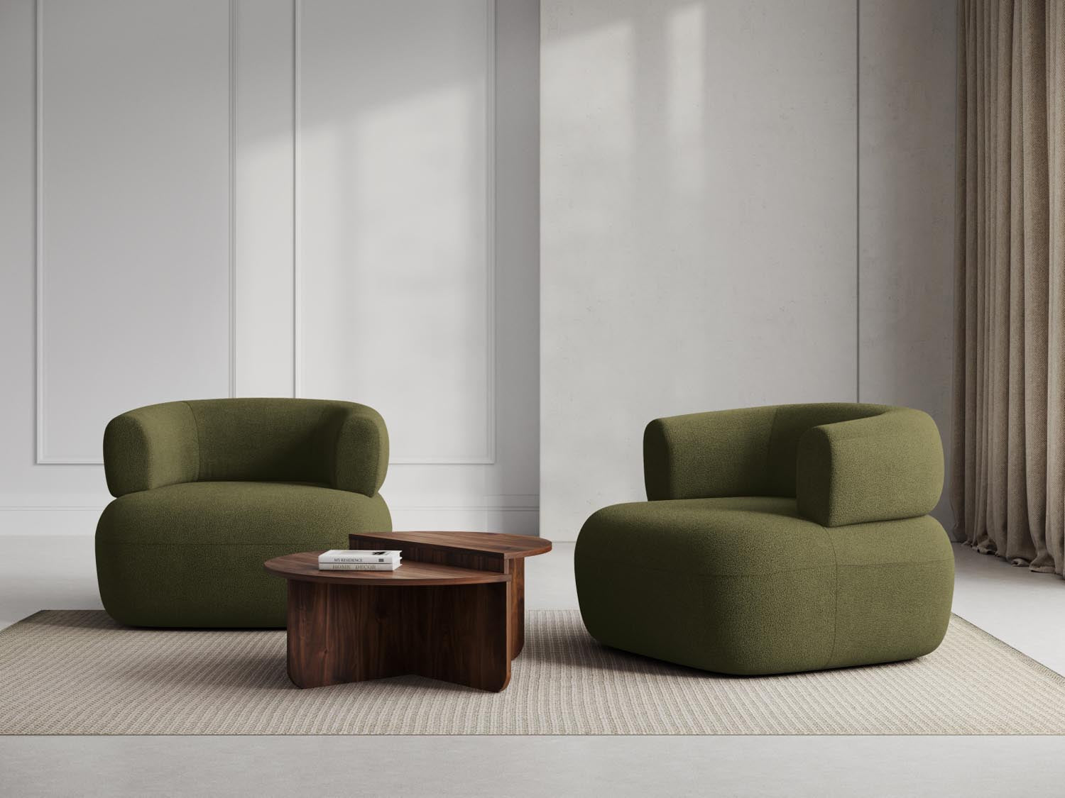 Eleganter Jenny Sessel von Micadoni in einem stilvollen Raum, ideal für modernes Wohndesign und gemütliche Entspannung.