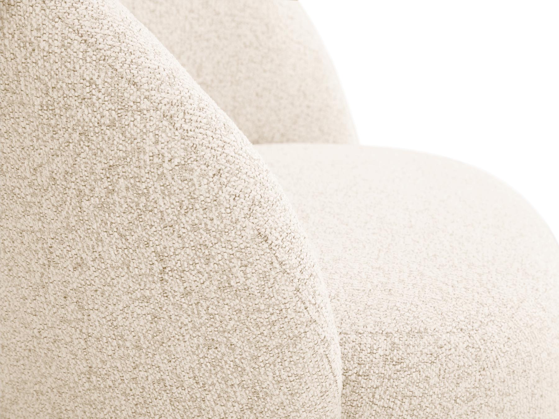 Stylischer 1-Sitzer Sessel Corey in zartem Beige, perfekt für gemütliche Abende und stilvolle Akzente in Ihrem Zuhause.