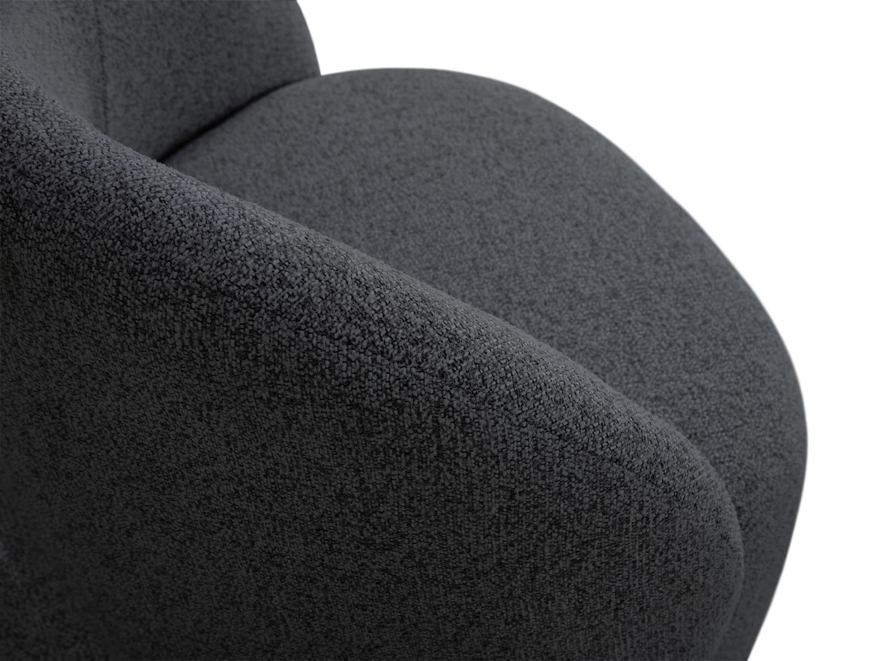 Eleganter 1-Sitzer Sessel Corey in zeitlosem Dunkelgrau, ideal für stilvolle Wohnräume und entspannte Auszeiten von Micadoni.