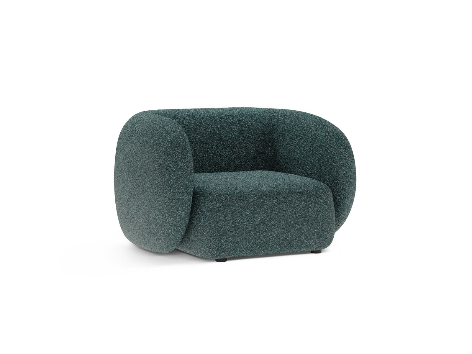 Eleganter 1-Sitzer Sessel Kate in stilvollem Green Blue Melange, ideal für moderne Wohnräume, von Micadoni.