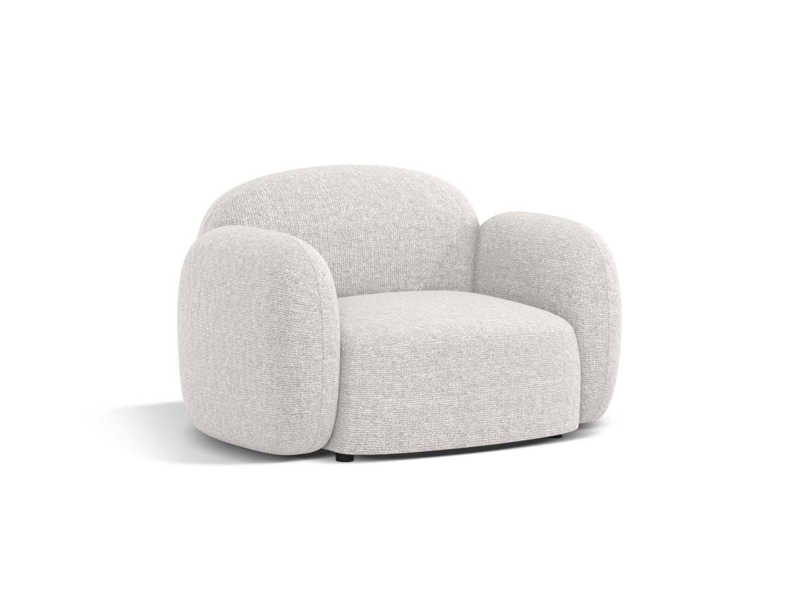 Eleganter 1-Sitzer Sessel Blair in stilvollem Silver-Eden, ideal für moderne Wohnräume, von Micadoni.