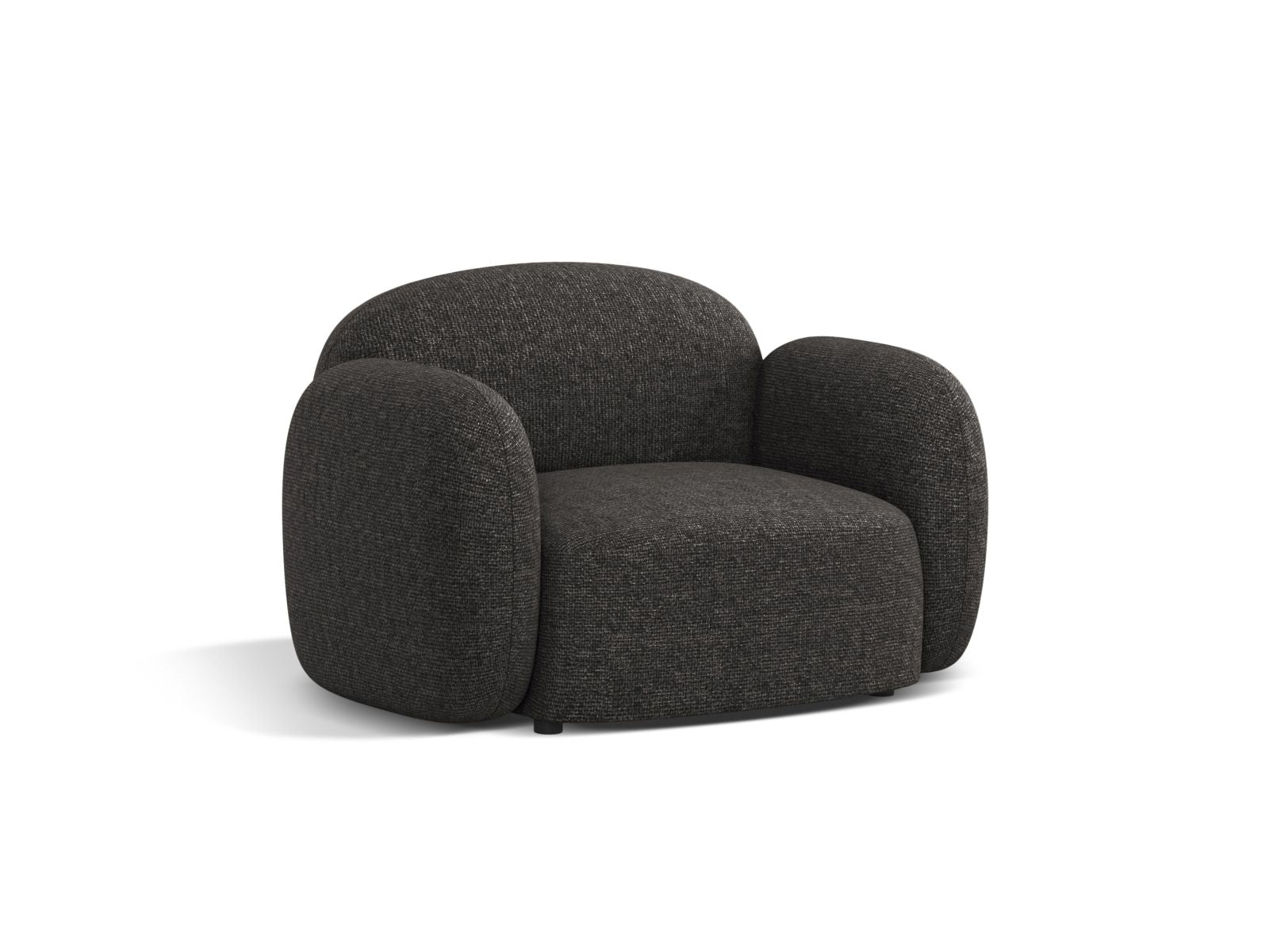 Eleganter 1-Sitzer Sessel Blair in Anthrazit von Micadoni, ideal für stilvolle Wohnräume und gemütliche Entspannung.