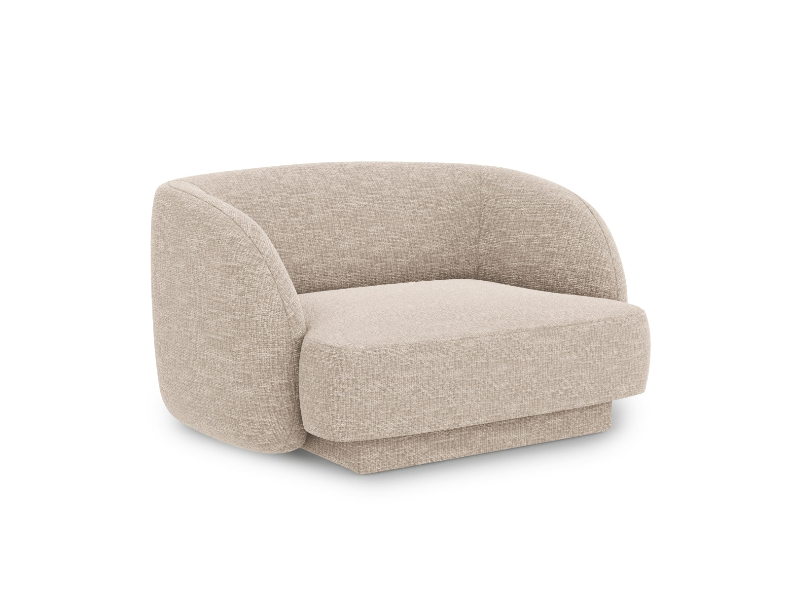 Beige Miley Sessel von Micadoni, stilvoll und modern, ideal für jedes Wohnzimmer. Bequeme Polsterung und elegantes Design.