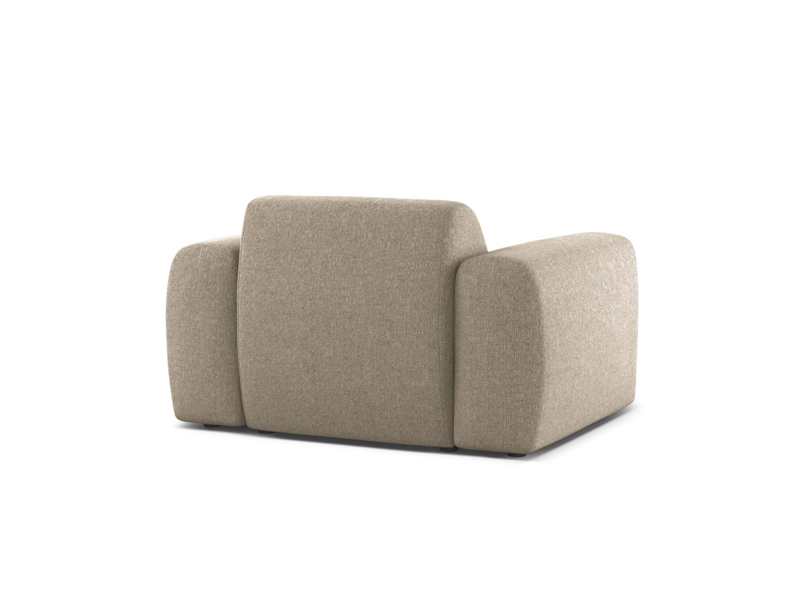 Eleganter 1-Sitzer Sessel Molino in dunkelbeige, ideal für komfortable Sitzgelegenheiten und geschmackvolle Raumgestaltung.