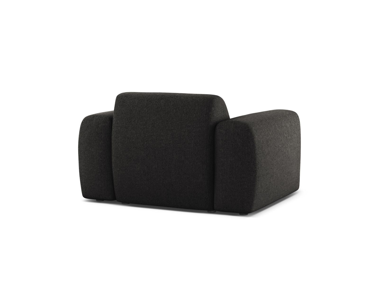 Eleganter 1-Sitzer Sessel Molino in stilvollem Anthrazit, ideal für gemütliche Leseecken oder als Blickfang im Wohnzimmer.