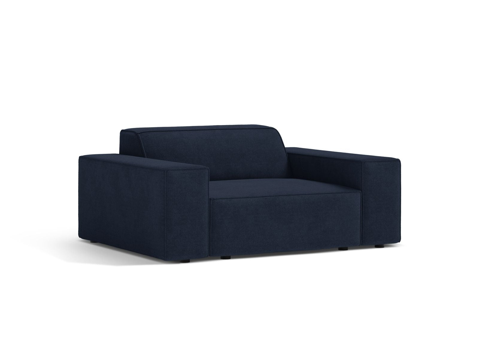 Eleganter 1-Sitzer Sessel Jodie in Navy Blue von Micadoni, ideal für stilvolle Wohnräume und gemütliche Entspannung.