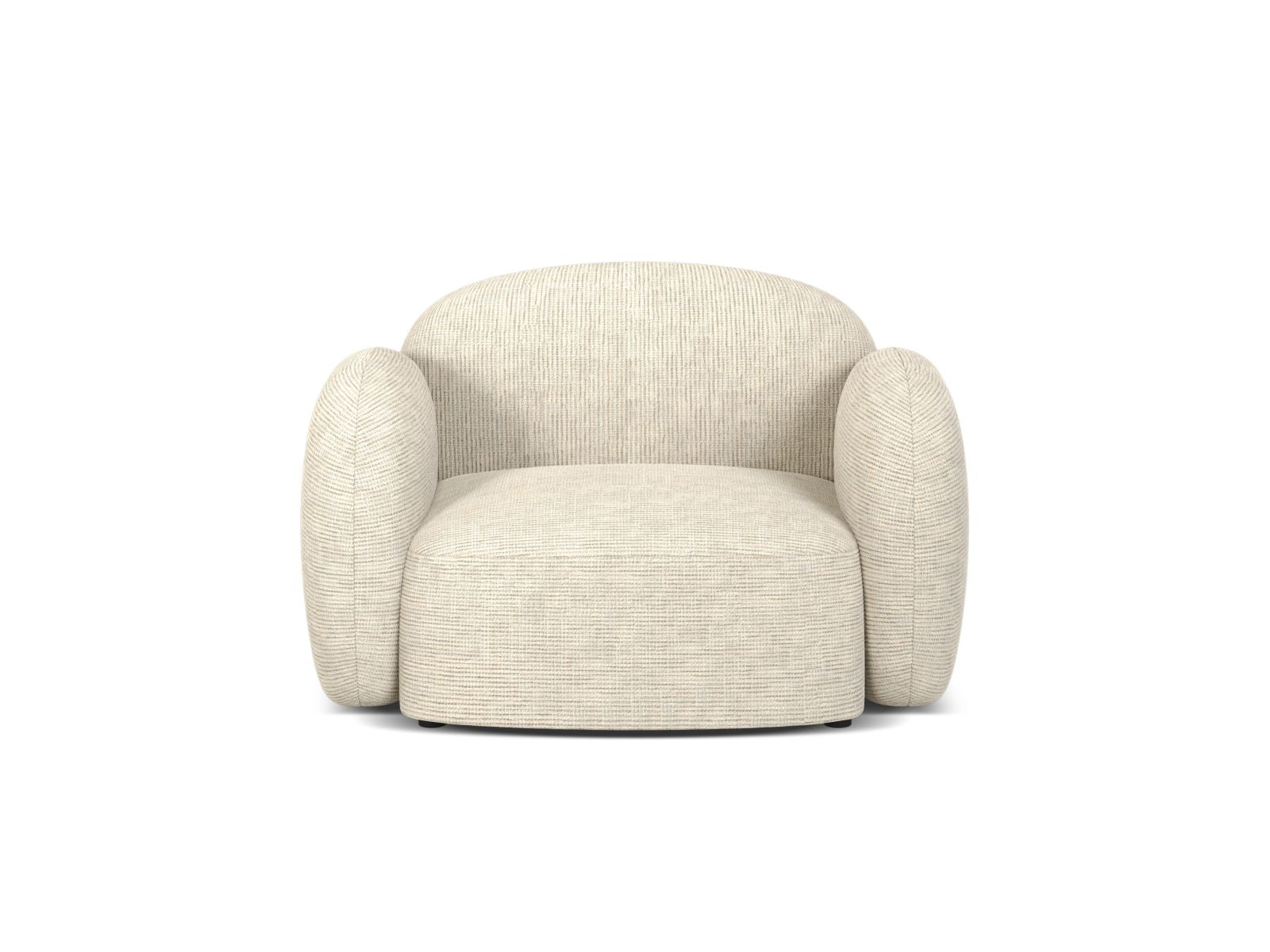 1-Sitzer Sessel Blair in Light Beige-Baltimore präsentiert im Onlineshop von KAQTU Design AG. Sessel ist von Micadoni