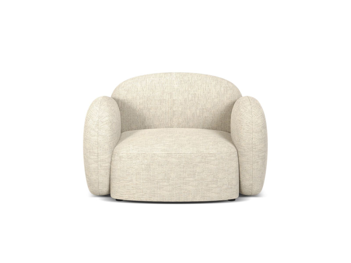 1-Sitzer Sessel Blair in Light Beige-Baltimore präsentiert im Onlineshop von KAQTU Design AG. Sessel ist von Micadoni