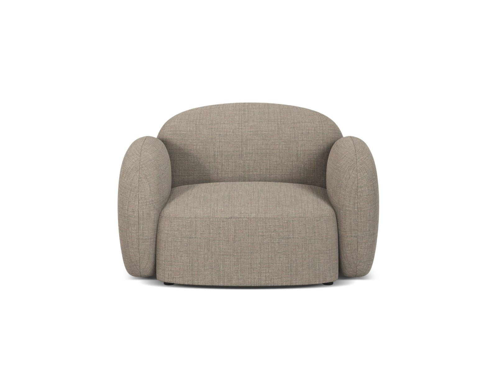 1-Sitzer Sessel Blair in Grey Brown Melange-Baltimore präsentiert im Onlineshop von KAQTU Design AG. Sessel ist von Micadoni