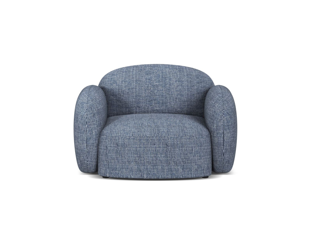 1-Sitzer Sessel Blair in Blue Melange-Baltimore präsentiert im Onlineshop von KAQTU Design AG. Sessel ist von Micadoni