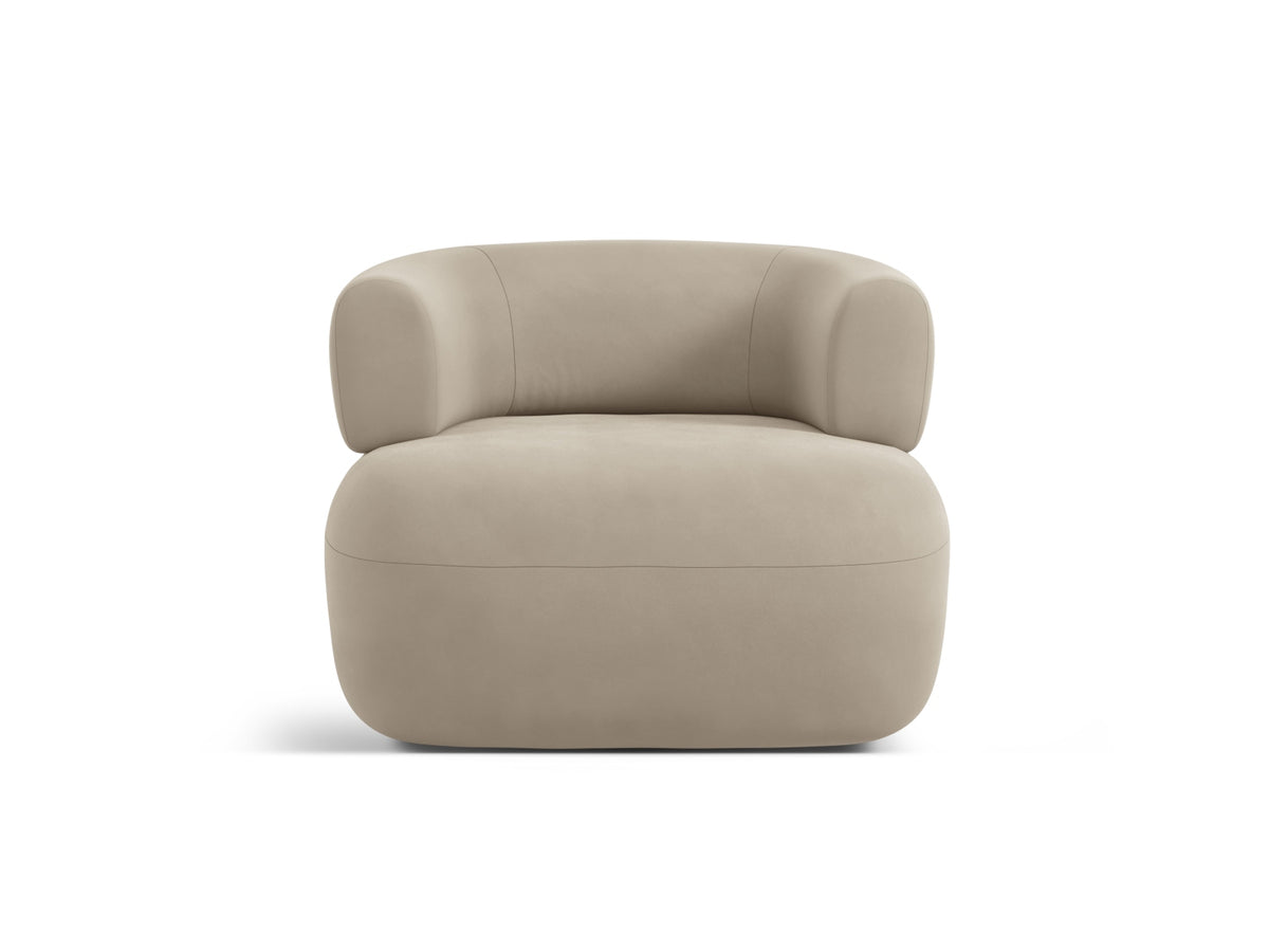 Jenny Velour Sessel 1 Sitz in Beige-Salvador präsentiert im Onlineshop von KAQTU Design AG. Sessel ist von Micadoni