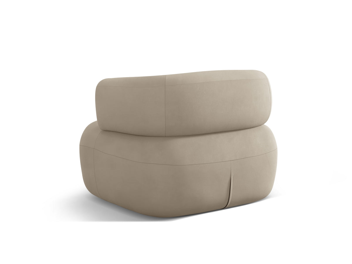 Jenny Velour Sessel 1 Sitz in Beige-Salvador präsentiert im Onlineshop von KAQTU Design AG. Sessel ist von Micadoni