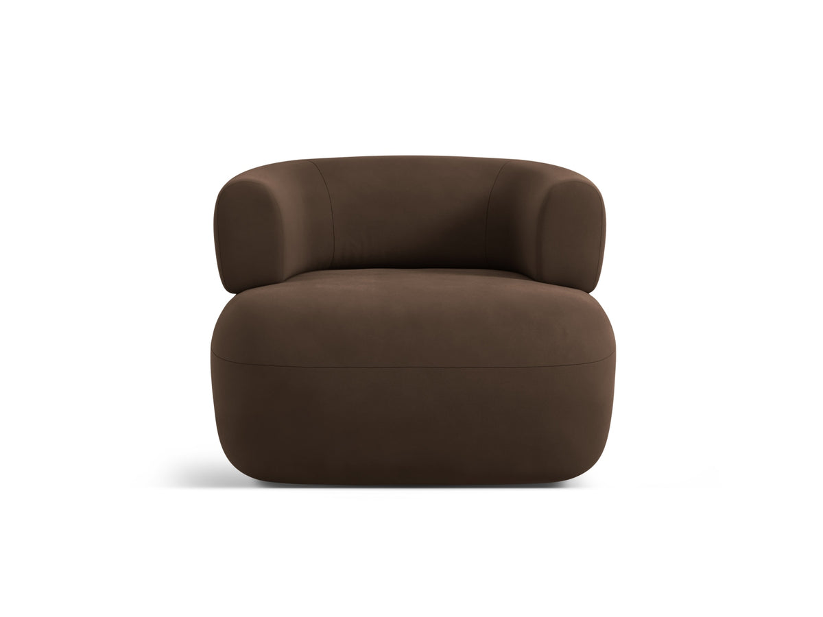 Jenny Velour Sessel 1 Sitz in Chocolate-Salvador präsentiert im Onlineshop von KAQTU Design AG. Sessel ist von Micadoni