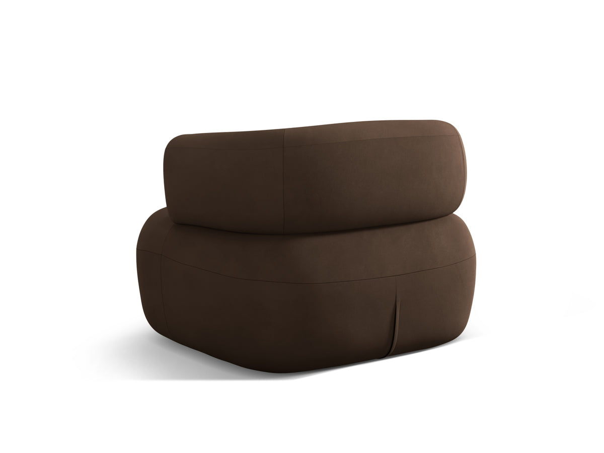 Jenny Velour Sessel 1 Sitz in Chocolate-Salvador präsentiert im Onlineshop von KAQTU Design AG. Sessel ist von Micadoni