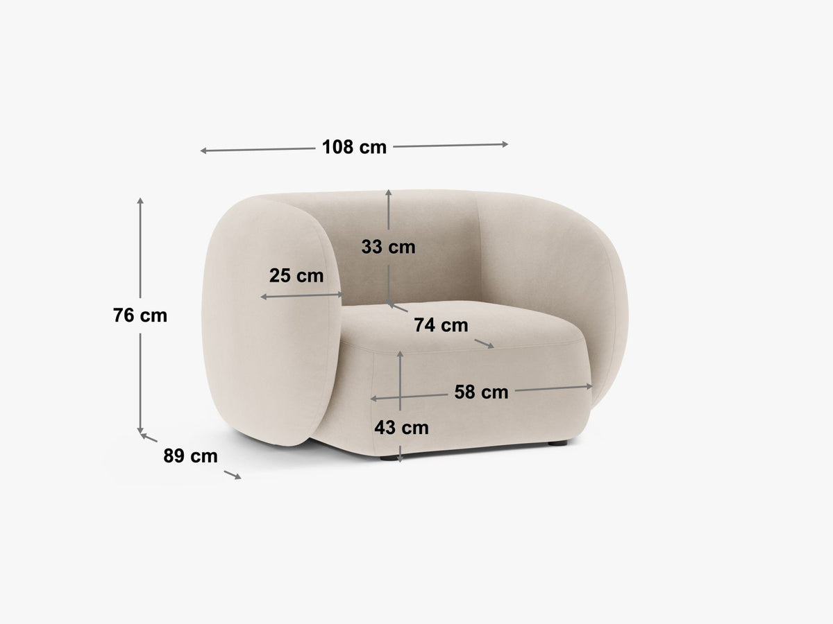 1-Sitzer Sessel Kate in Yellow-Salvador präsentiert im Onlineshop von KAQTU Design AG. Sessel ist von Micadoni