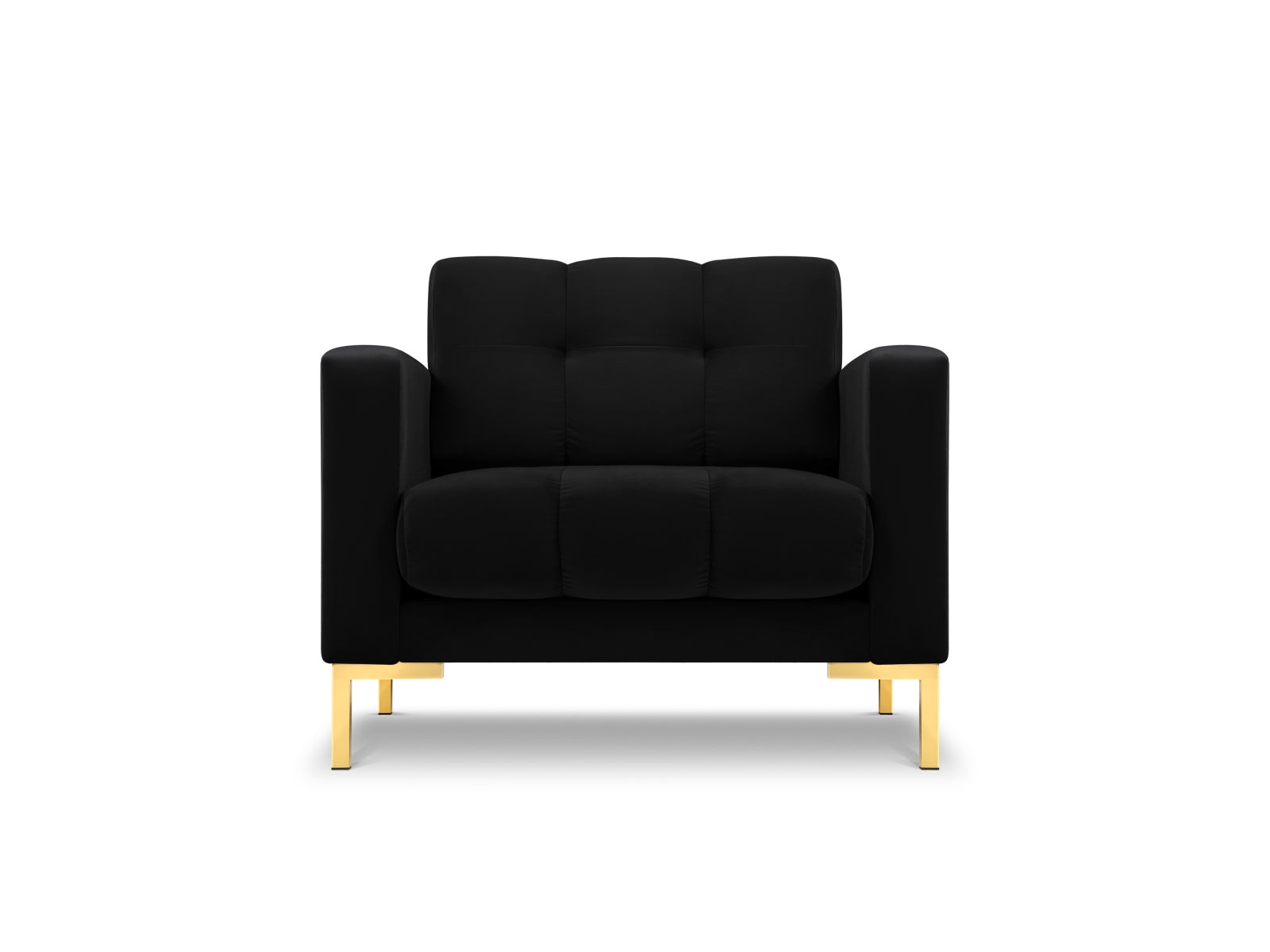 Mamaia Velour Sessel 1 Sitz in Black/Gold präsentiert im Onlineshop von KAQTU Design AG. Sessel ist von Micadoni