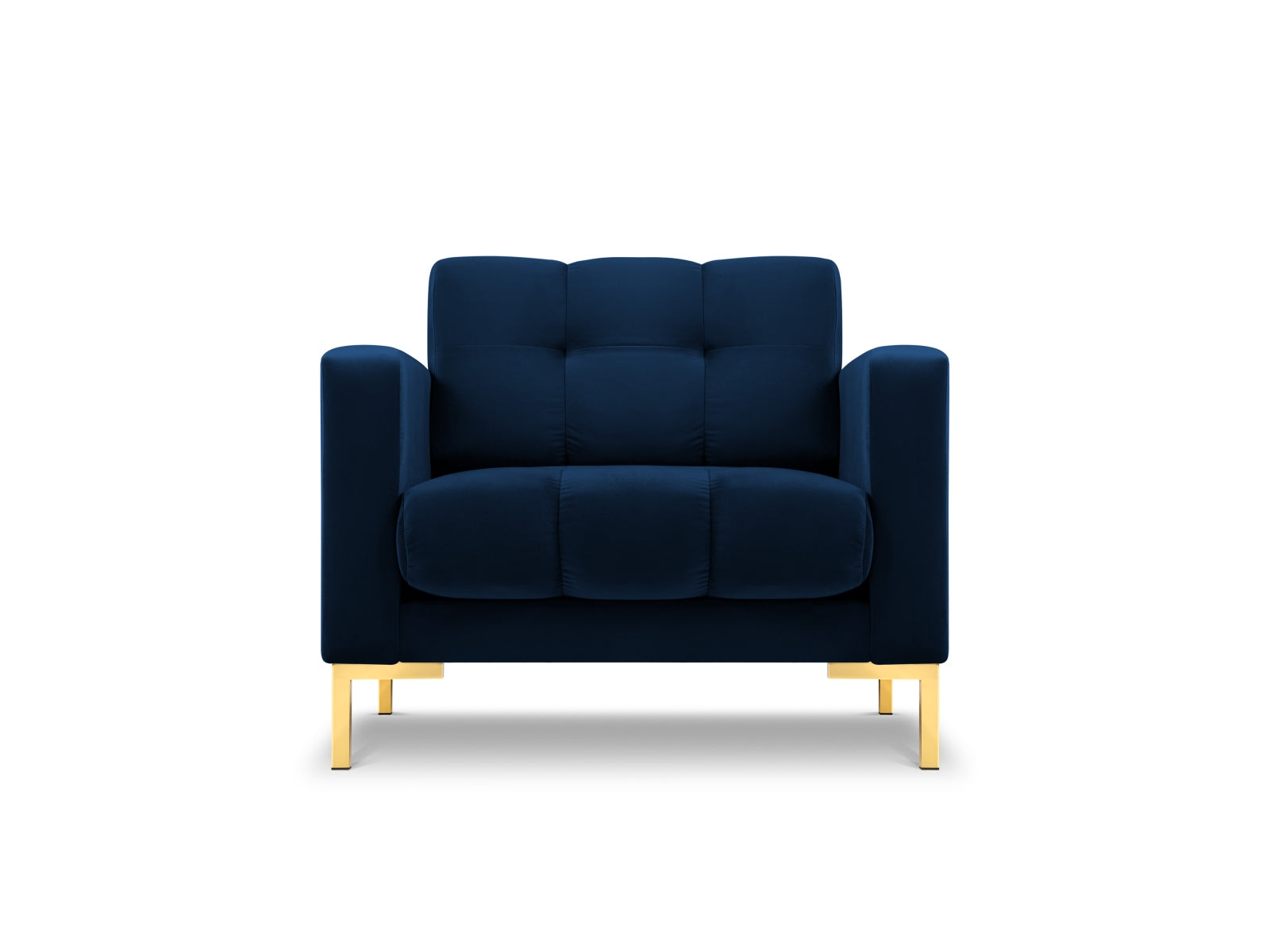 Mamaia Velour Sessel 1 Sitz in Royal Blue/Gold präsentiert im Onlineshop von KAQTU Design AG. Sessel ist von Micadoni