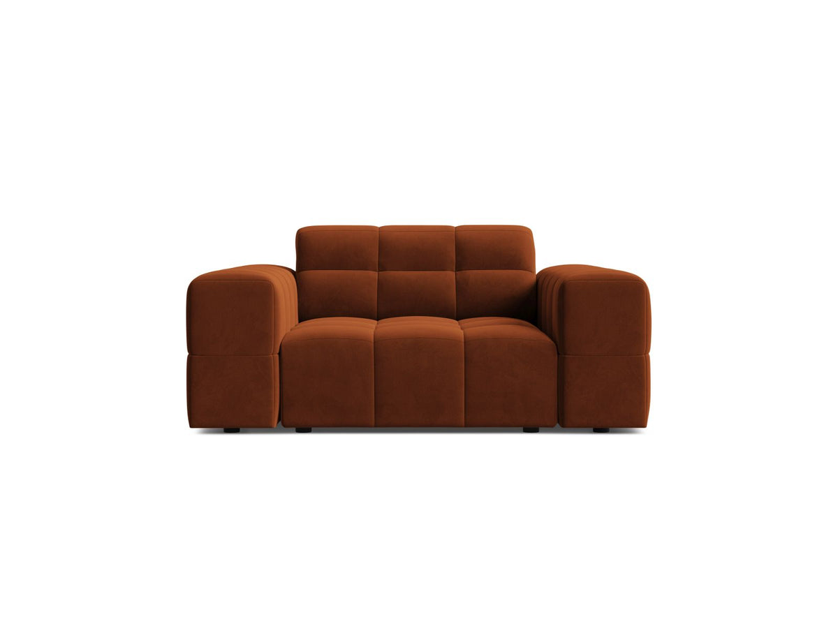 1-Sitzer Sessel Jennifer in Terracotta-Bluvel präsentiert im Onlineshop von KAQTU Design AG. Sessel ist von Micadoni