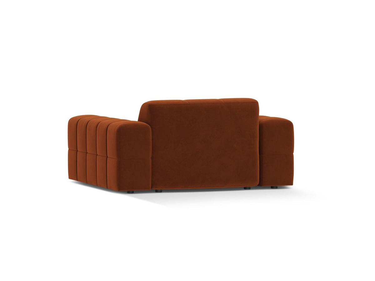 1-Sitzer Sessel Jennifer in Terracotta-Bluvel präsentiert im Onlineshop von KAQTU Design AG. Sessel ist von Micadoni